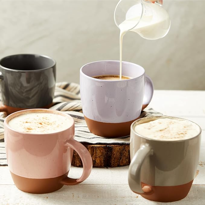 Coffee Mugs Set of 6 (Large)Great for Tea Hot Chocolate, Microwave Safe