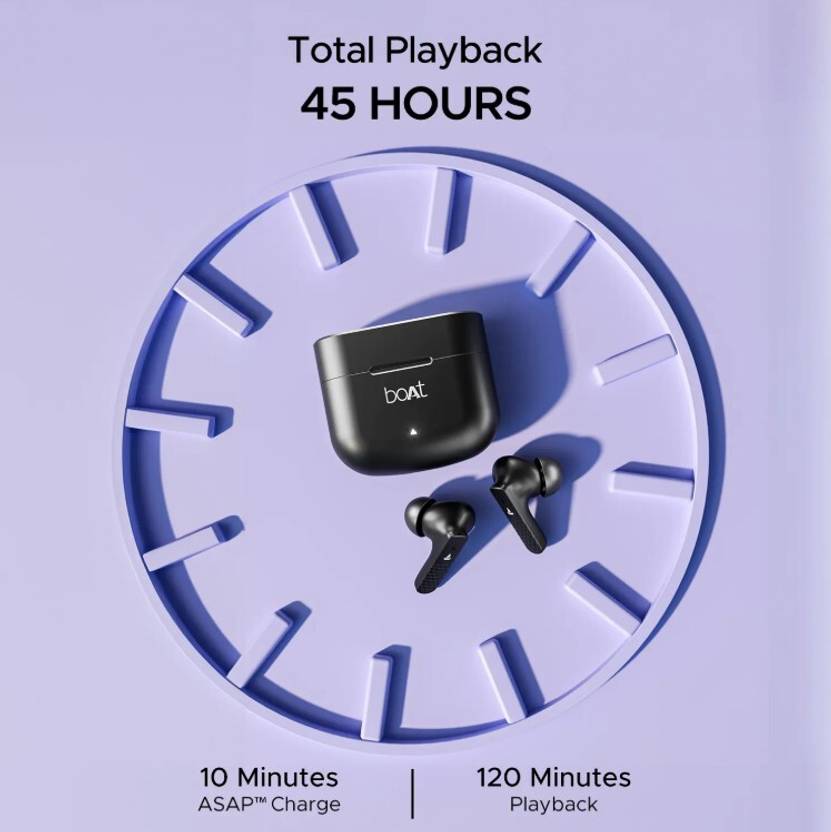 boAt Airdopes 91 Bluetooth (Active Black, True Wireless)