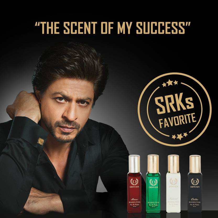 DENVER Hamilton EDP- SRK's Favorite Luxury Gift Pack (20ml x 4) Perfume Eau de Parfum - 80 ml (For Men)