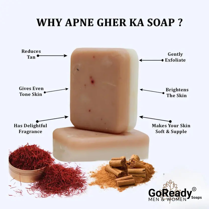 Magic Soap Sandal Wood And Saffron for DeTan and Glowing Brightening Skin  (100 g)