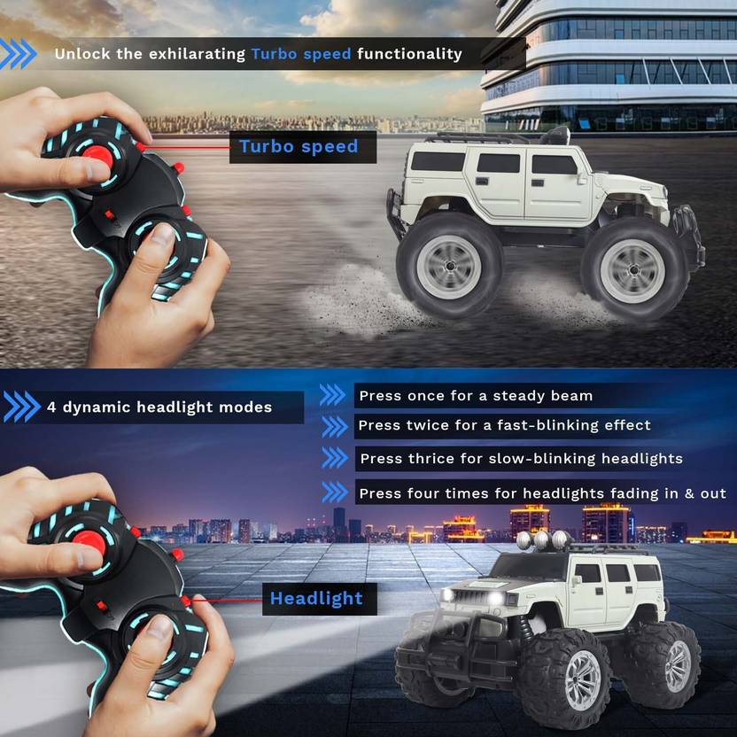 Frendo Off Roader Rechargeable Remote Control Monster Truck for Kids (Grey)