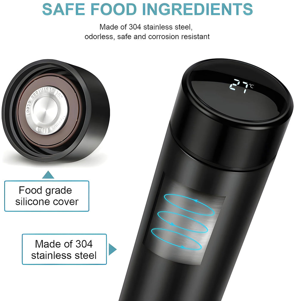 0726 Smart Vacuum Insulated Water Bottle With LED Temperature Display (1 Pc / Multicolor)