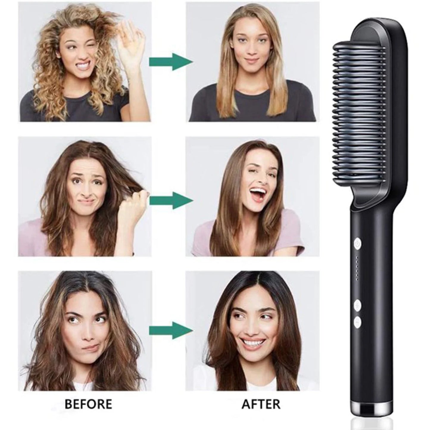 Hqt-909B Hair Straightener Used While Massaging Hair Scalps And Head., Hair Accessories