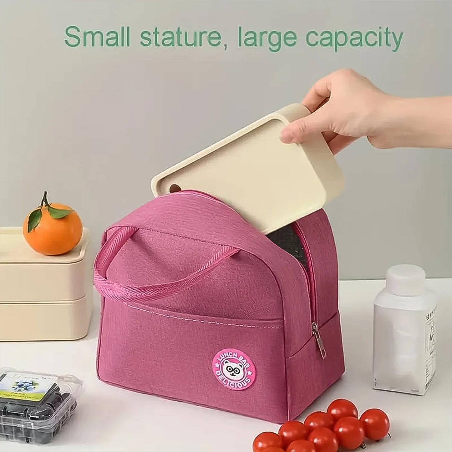 Lunch Box Bag For Women Men Insulated Lunch Bag With Zipper (1 Pc)
