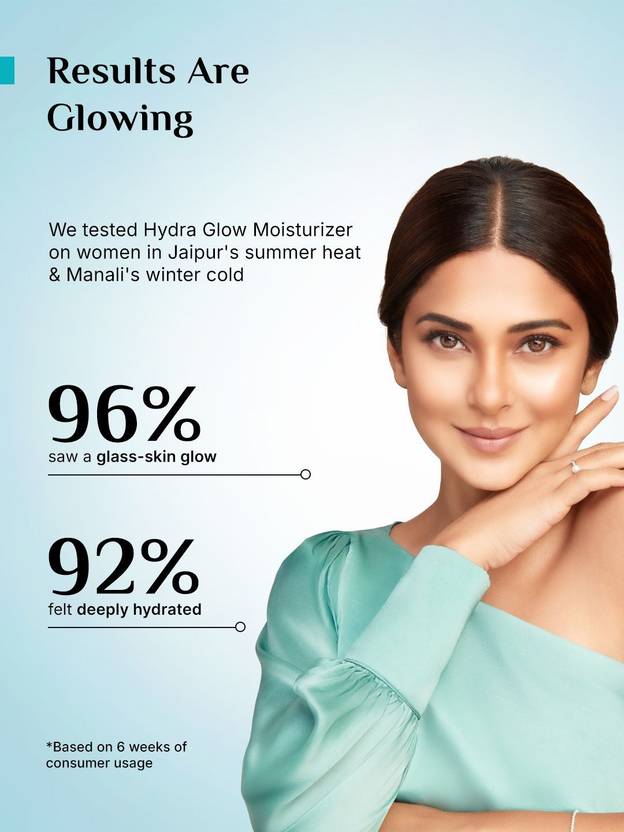 Pilgrim Korean Rice Water Hydra Glow Moisturizer|Light Gel & Instant Glass Skin Glow (50 g)