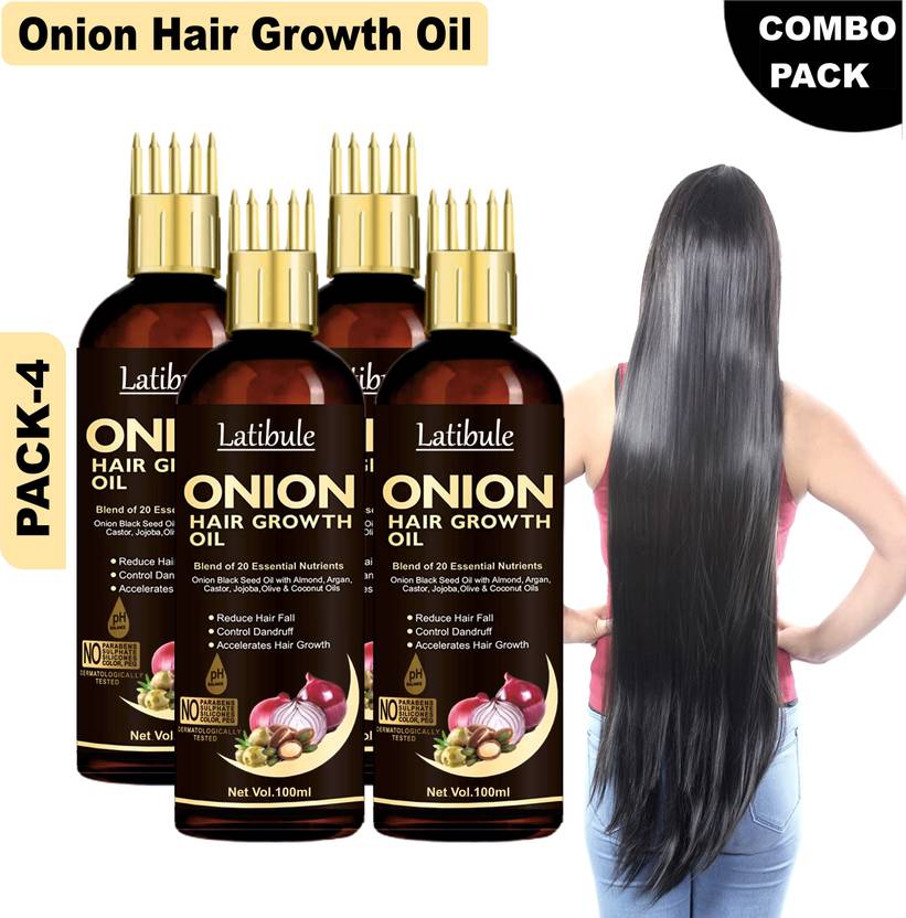 Latibule Black Seed Onion Hair Oil Controls Hair Fall Hair Oil WITH COMB APPLICATOR Hair Oil (400 ml)