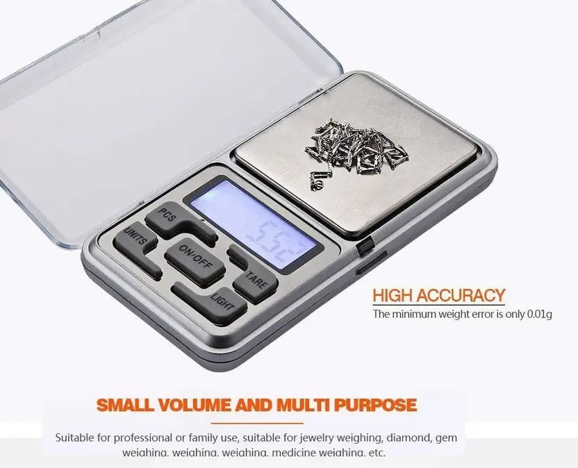 TOPHAVEN Mini Pocket Weight Scale Digital Jewellery/Chem/Kitchen Small Weighing Machine with Auto Calibration, Tare Full Capacity, Operational Temp 10-30 Degree (200/0.01 g) Weighing Scale