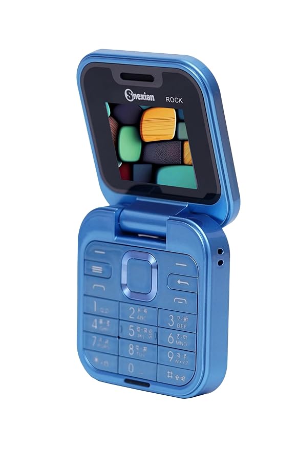 Snexian All-New Rock X Flip Dual Sim |Keypad Mobile with 1.8" Display |Flip|Fold|Call & SMS Indicator|Crystal Back Panel |BT Dialer|Voice Changer|Long Lasting Battery|Camera|Feature Phone| Cosmic Gold