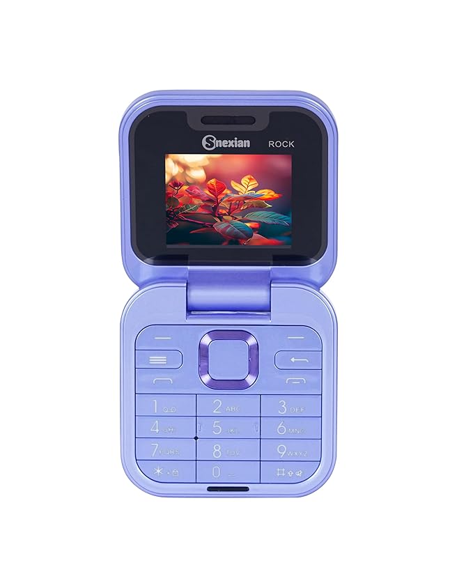 Snexian All-New Rock X Flip Dual Sim |Keypad Mobile with 1.8" Display |Flip|Fold|Call & SMS Indicator|Crystal Back Panel |BT Dialer|Voice Changer|Long Lasting Battery|Camera|Feature Phone| Cosmic Gold