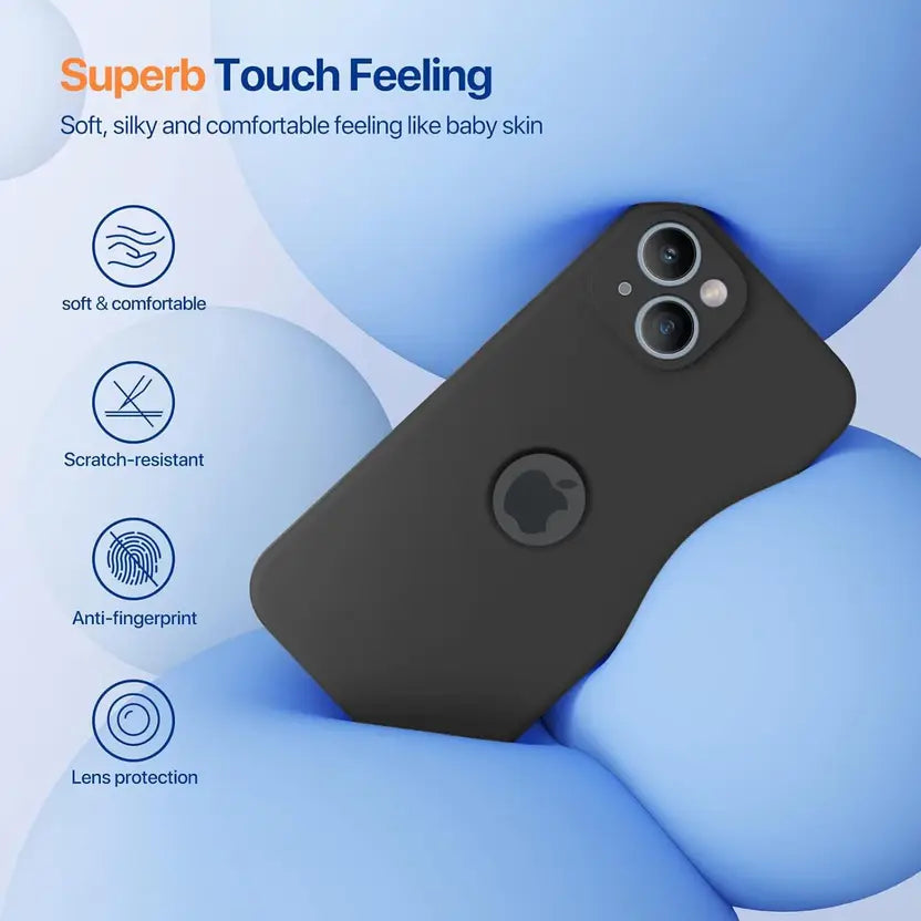 FlareHUB Back Cover for APPLE iPhone 15 (Black, Matte Finish, Silicon, Pack of 1