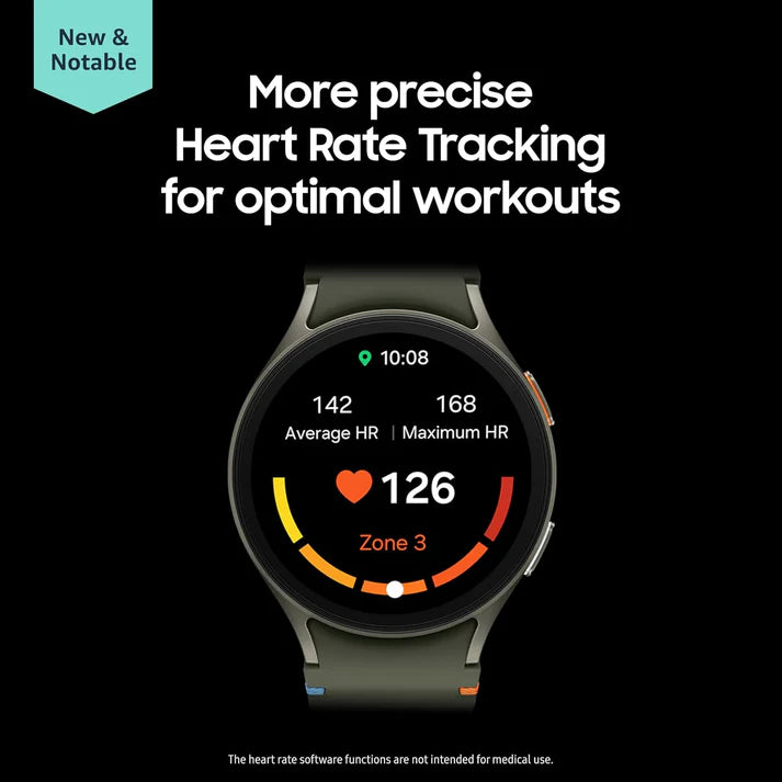 Smart Watch7 : 44mm Silver, Bluetooth + LTE | AI-Powered Smartwatch with Health Tracking | Dual GPS & Heart Monitor | 1-Year Warranty|