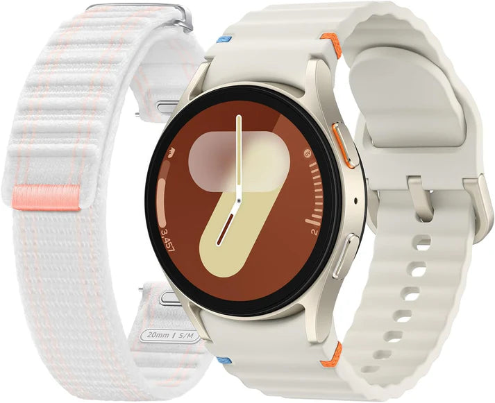 Smart Watch7 : 44mm Silver, Bluetooth + LTE | AI-Powered Smartwatch with Health Tracking | Dual GPS & Heart Monitor | 1-Year Warranty|