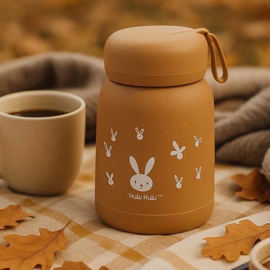 Cute Water Bottle For Kids - 330 Ml Cute Bunny Water Bottle | Cute Rabit Print Water Bottle For Boys And Girls | Kids Return Gift | Water Bottle Sipper | Insulated Water Bottle (MOQ :- 100 Pc)