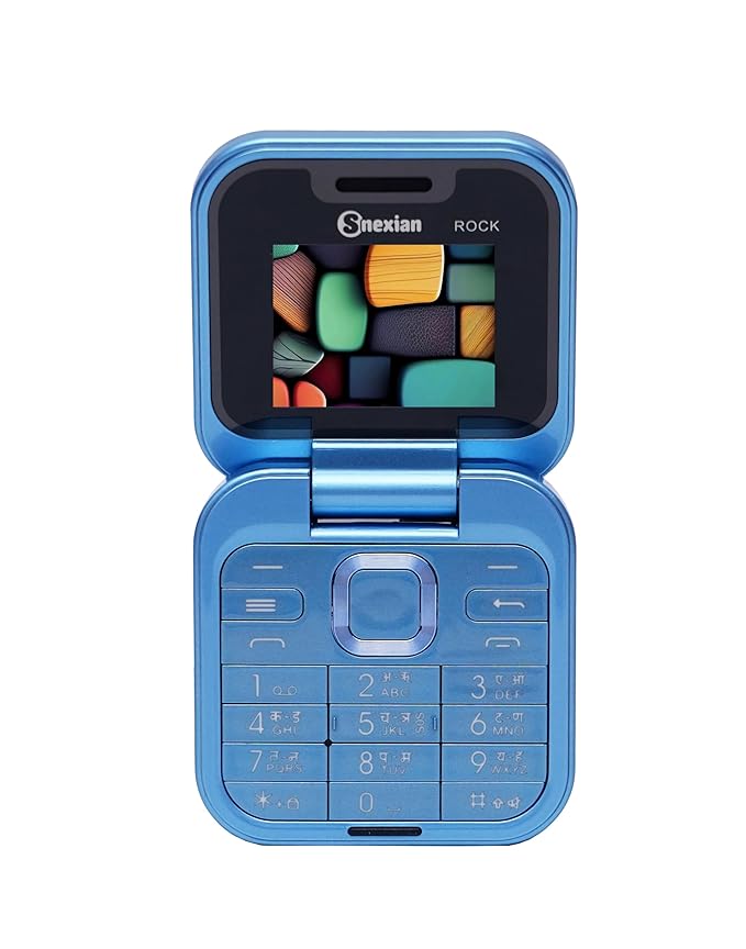 Snexian All-New Rock X Flip Dual Sim |Keypad Mobile with 1.8" Display |Flip|Fold|Call & SMS Indicator|Crystal Back Panel |BT Dialer|Voice Changer|Long Lasting Battery|Camera|Feature Phone| Cosmic Gold