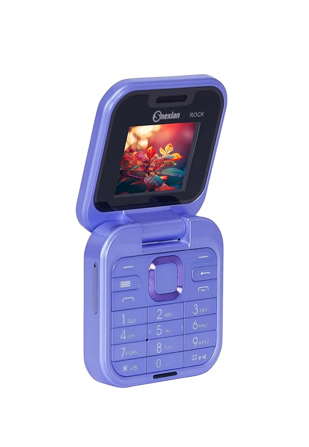 Snexian All-New Rock X Flip Dual Sim |Keypad Mobile with 1.8" Display |Flip|Fold|Call & SMS Indicator|Crystal Back Panel |BT Dialer|Voice Changer|Long Lasting Battery|Camera|Feature Phone| Cosmic Gold